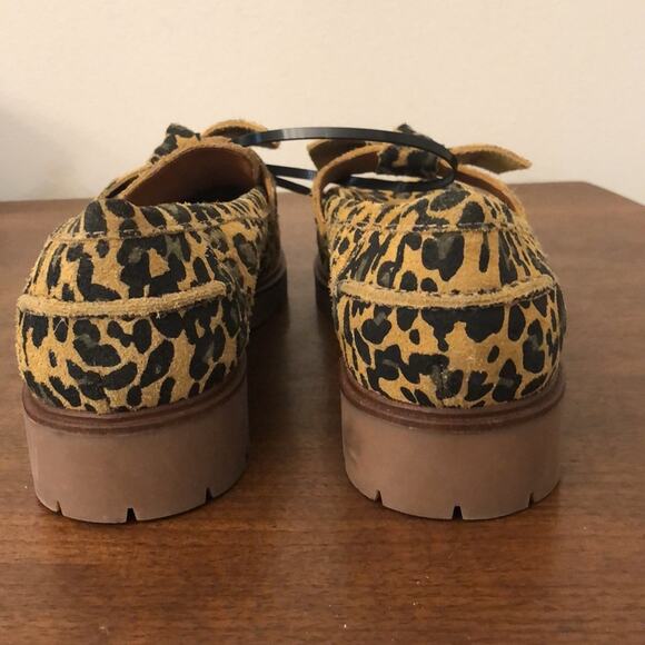 Lucky Brand Leopard Print Tamio Suede Loafer Size 7 New - Picture 8 of 11